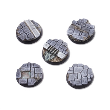 Dirty Old Town Bases - 25mm Round Bases (5)